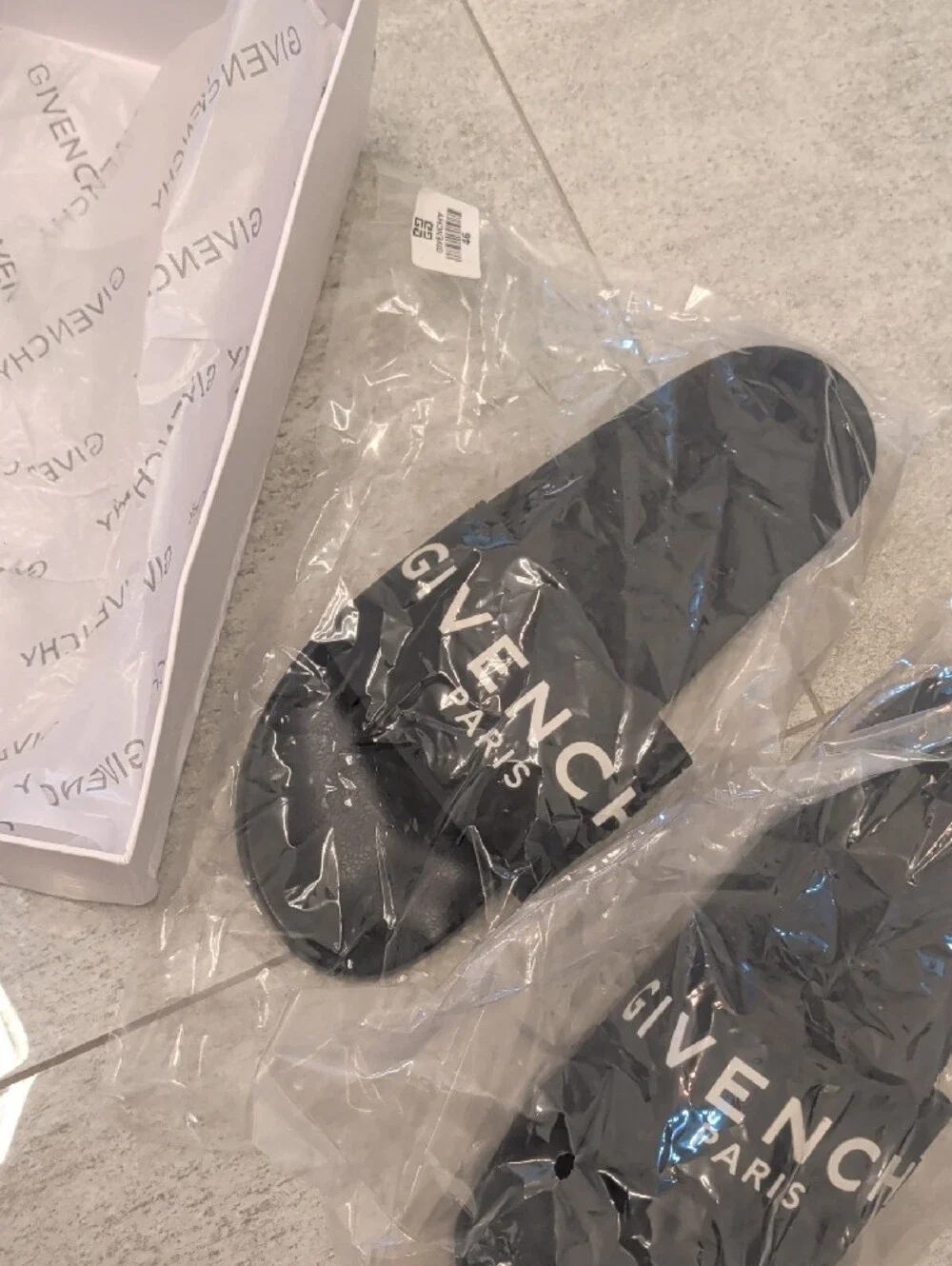 Givenchy Black Logo Slide Sandals for Men